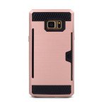 Wholesale Galaxy Note FE / Note Fan Edition / Note 7 Credit Card Armor Case (Rose Gold)